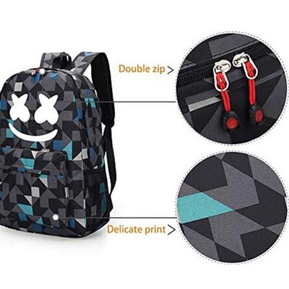 Smile Luminous Backpack & DJ Bracelet School Bag - Picture 5 of 7